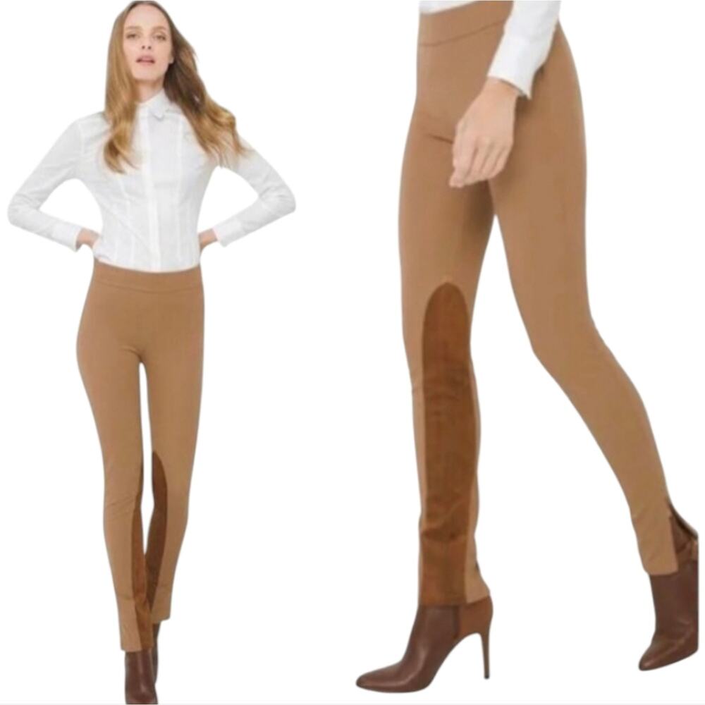 White House Black Market The Legging Tan & Brown Equestrian Pants Size 10